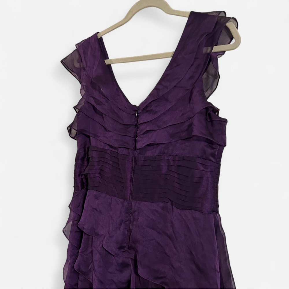 Adrianna Papell Purple Ruffle Tiered Maxi Dress - Picture 5 of 6
